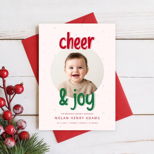 Baby's First Christmas Photo Birth Announcement (Creator Uploaded)