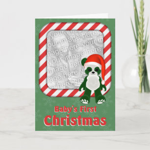 Baby's First Christmas Photo Card Template Frame