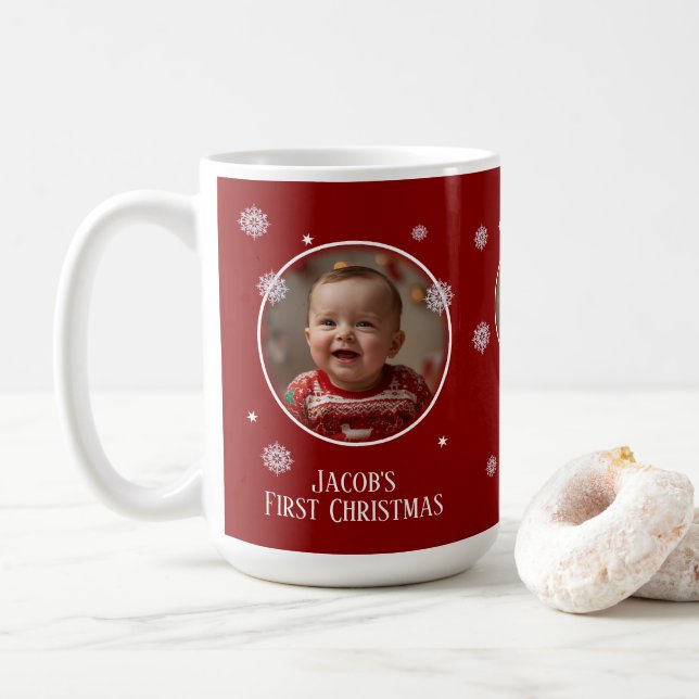 *Baby's First Christmas Photo  Coffee Mug (With Donut)