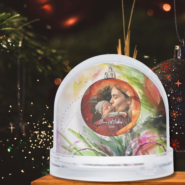 Baby's First Christmas Photo & Holiday Greeting Snowglobe (Baby's First Christmas Photo & Holiday Greeting Snow Globe)