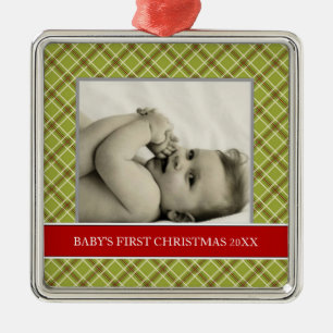 Baby's First Christmas Photo Holiday Ornaments