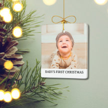 Baby's First Christmas Photo Name Year