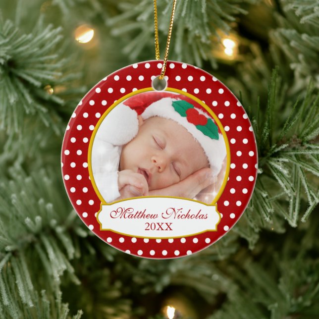 Baby's First Christmas Photo Ornament (Tree)