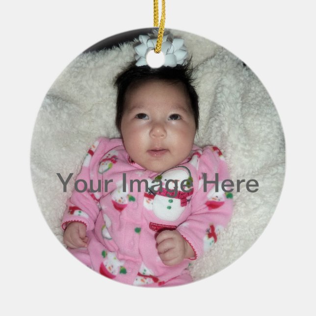 Baby's First Christmas Photo Ornament (Front)