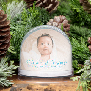 Babys First Christmas Photo Snowglobe