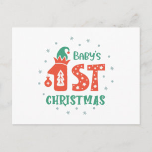 Baby's First Christmas Postcard