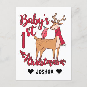 Baby's First Christmas Postcard