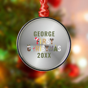 Baby's First Christmas Premium Metal Ornament