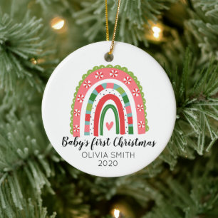 Baby's First Christmas Rainbow Ornament