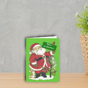Baby's First Christmas Santa Photo Holiday Card