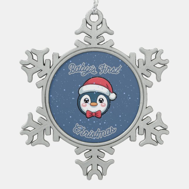 Baby's First Christmas Snowflake Framed Ornament (Front)