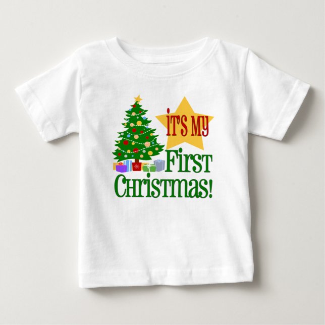 Babys First Christmas T-shirt (Front)