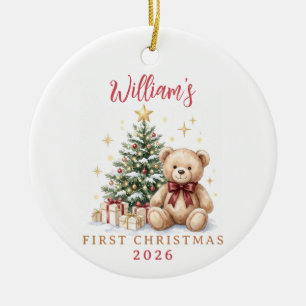 Baby's First Christmas Teddy Bear Ornament 2026