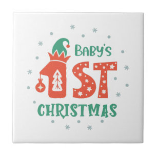 Baby's First Christmas Tile