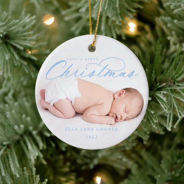 Baby's First Christmas Tree Ornament Blue (Tree)