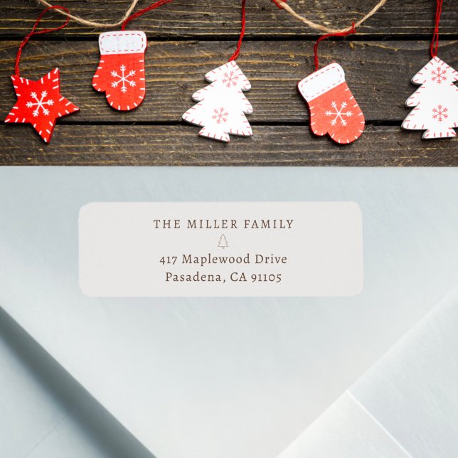 Baby's First Christmas Tree  Simple Return Address (Creator Uploaded)