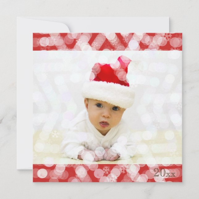 Baby's First Christmas with Photo Holiday Card (Front)