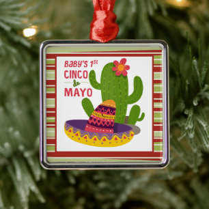 baby's first Cinco de mayo Metal Ornament