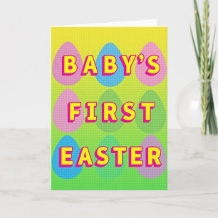 Babys First Easter Faux Gold Foil Card