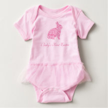 Baby's First Easter Pink Heart Bunny