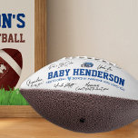 Baby's First Football Baby Shower Prop<br><div class="desc">If you are expecting a little football all-star this baby's first football is an awesome decoration prop for your shower! Have all of your guests sign this ball and save it for your baby. The will have this keepsake for a lifetime to honour all of those who celebrated their anticipated...</div>