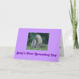Baby's First Groundhog Day Greeting Card