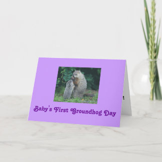 Baby's First Groundhog Day Greeting Card