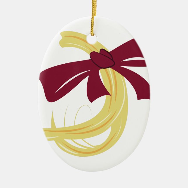 Babys First Haircut Ceramic Ornament (Front)