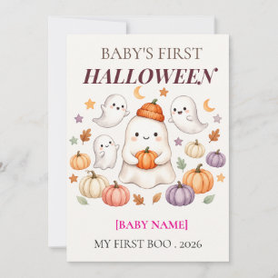 Baby's First Halloween 2026 Personalized Cute Invitation