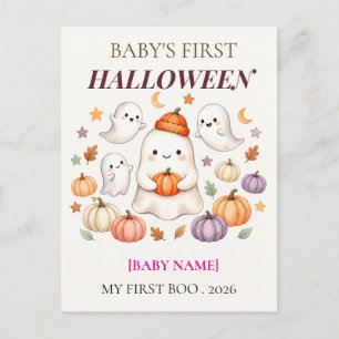 Baby's First Halloween 2026 Personalized Cute Postcard