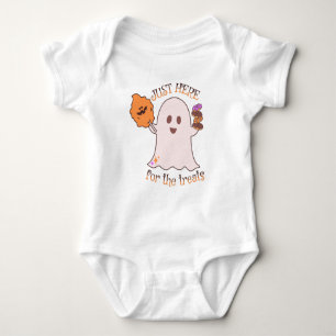 Babys First Halloween Treats Ghost and Sweets    Baby Bodysuit