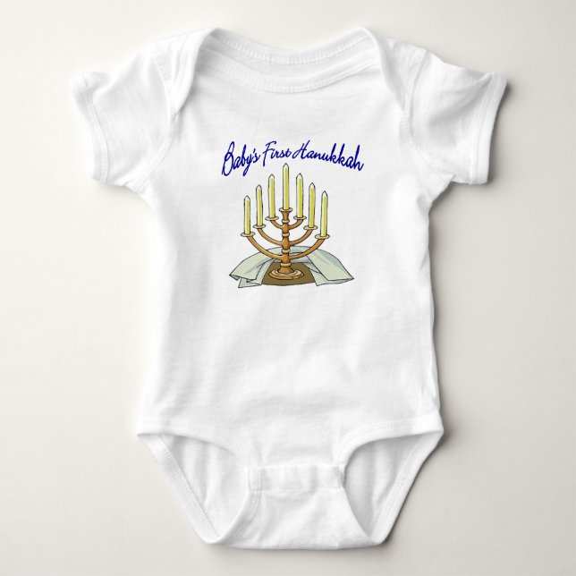 Baby's First Hanukkah Baby Bodysuit (Front)