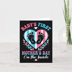 Babys First Mothers Day On The Inside Pregnant Mom Card