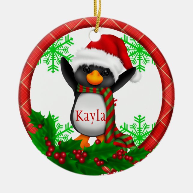 BABY'S First PENGUIN CHRISTMAS Ornament (Front)