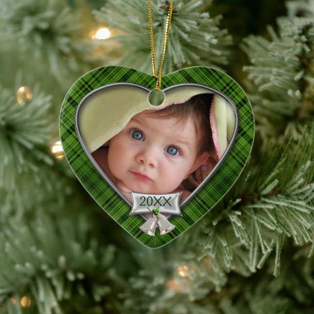 Baby's First Photo Frame Ceramic Ornament (Tree)