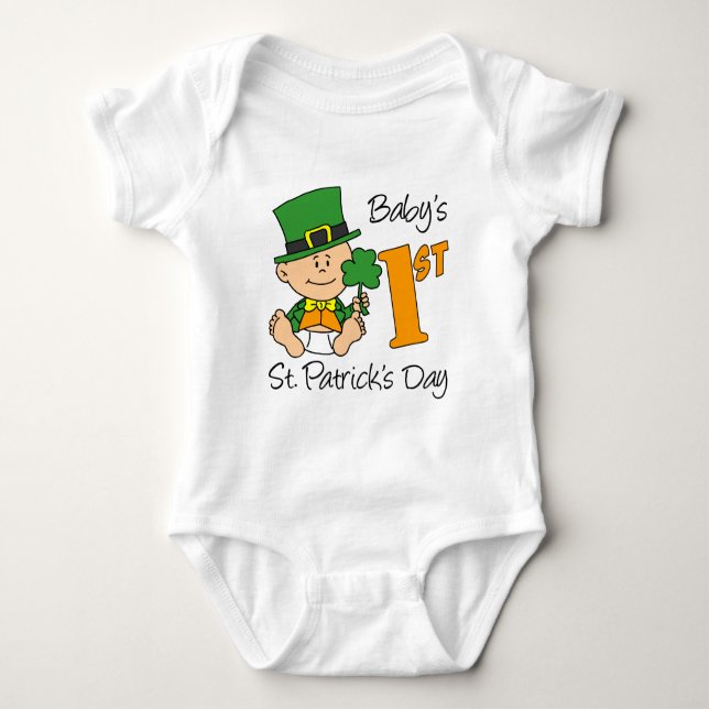 Baby's First St Patricks Day Baby Bodysuit (Front)