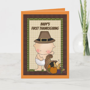 Baby's First Thanksgiving add message card