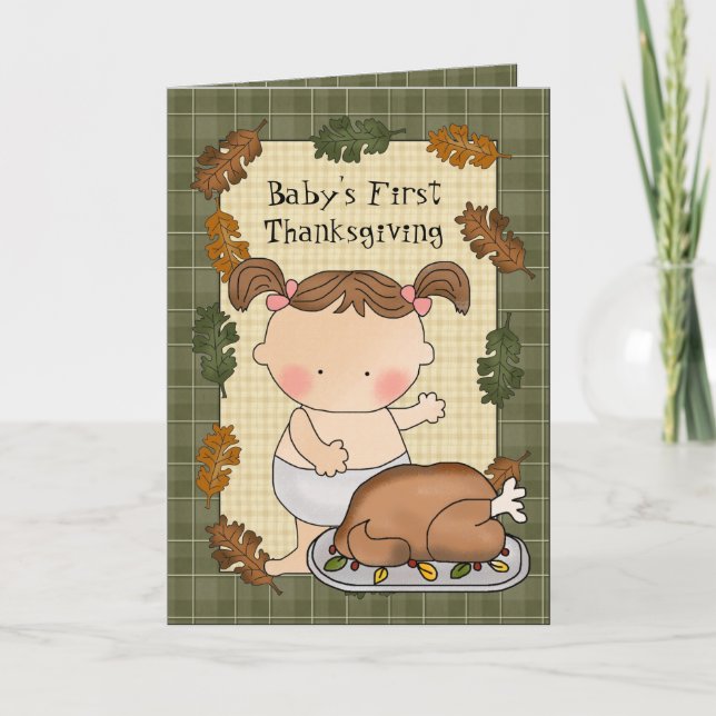 Baby's First Thanksgiving greeting card (Front)