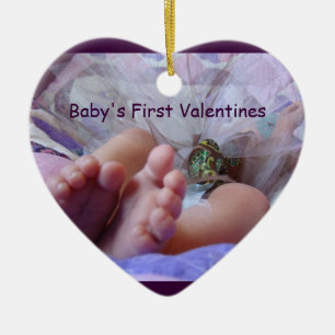 Baby's First Valentine's gifts Ornament Baby Feet