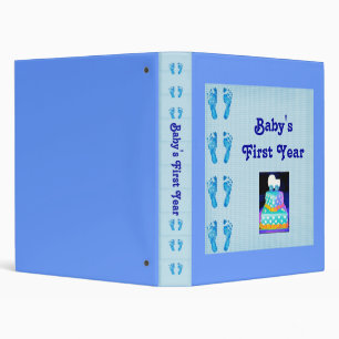Baby's First Year - Baby Boy Footprints Binder