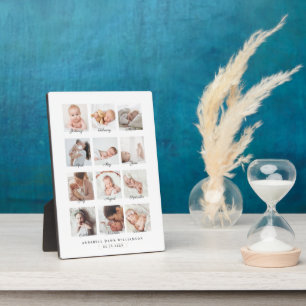 Baby's First Year Monthly Photo Collage Keepsake Plaque