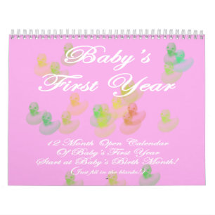 Baby's First Year Open Calendar