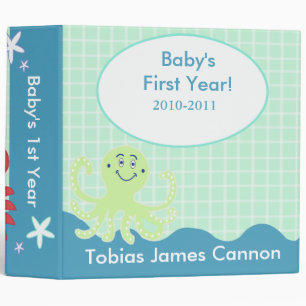 Baby's First Year Photo Album Under the Sea theme Binder
