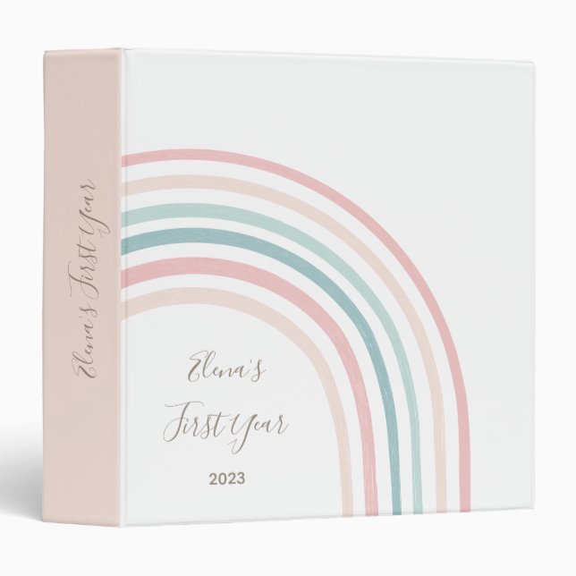 Baby's First Year Photo Memory Album Binder (Front/Spine)