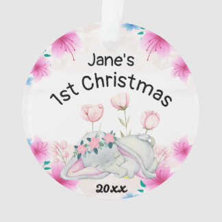 Baby's Girl First Christmas 2023 Personalized Ornament
