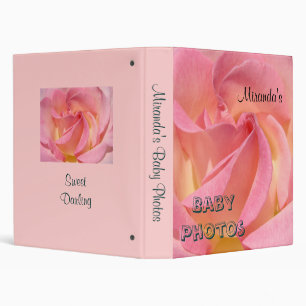 Baby's Name Photo Album binders Pink Rose sweet