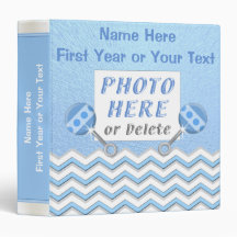 Baby's Picture and Name on Baby Photo Album Binder