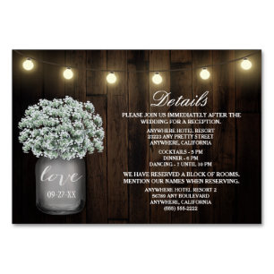 Babys Respiration Mariage Réception Logement Carte