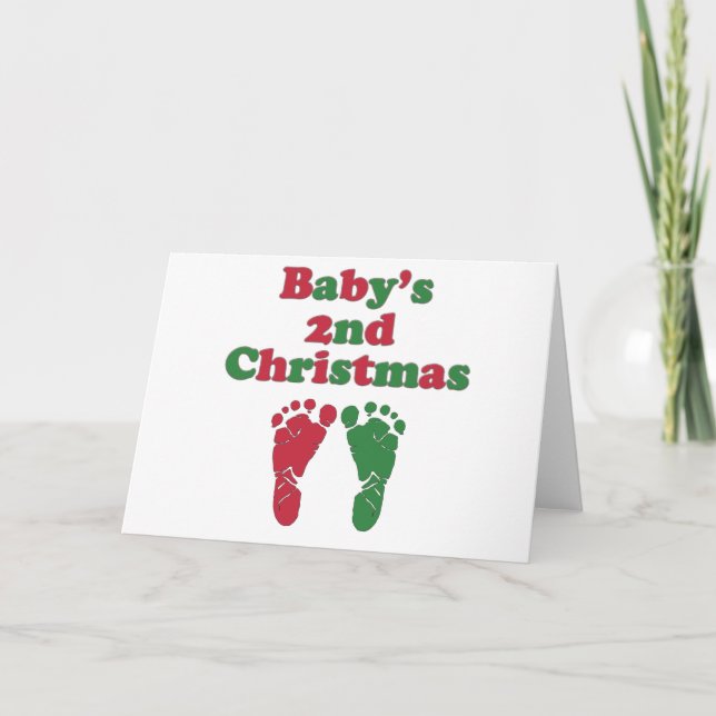 Baby's Second Christmas Holiday Card (Front)