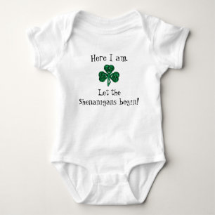 Baby's St Patrick's Day Let the Shenanigans Begin! Baby Bodysuit